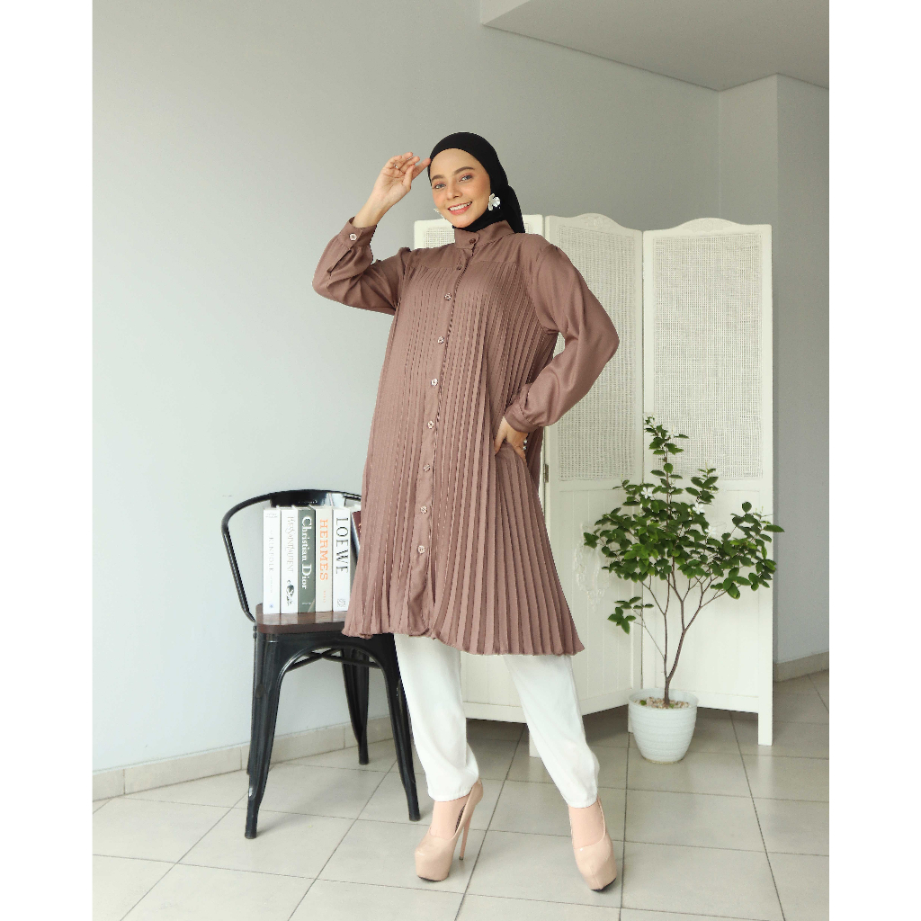 Long Tunik Plisket Tunik Busui Mrs3