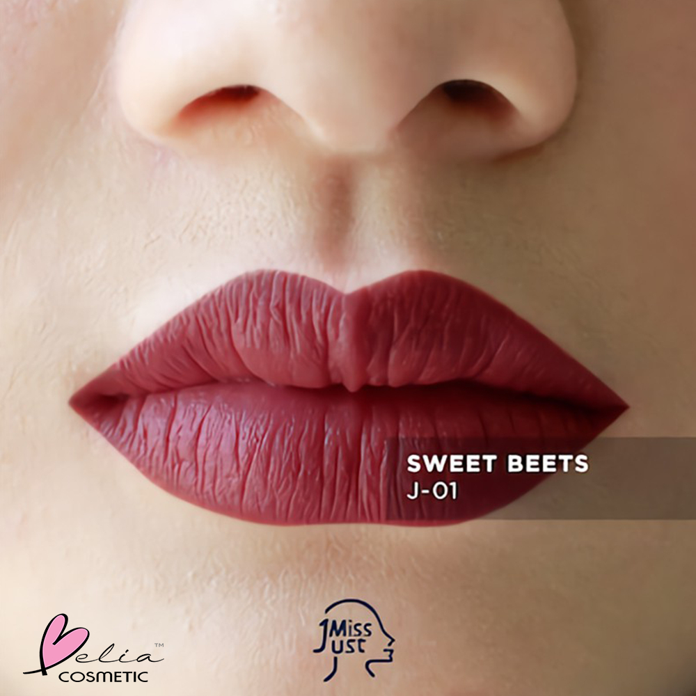 ❤ BELIA ❤ JUST MISS Lip Color Lipstick H-02 | Lipstik Matte Netto 4G Lipstik Pigmented Perona Bibir Lip Color | BPOM