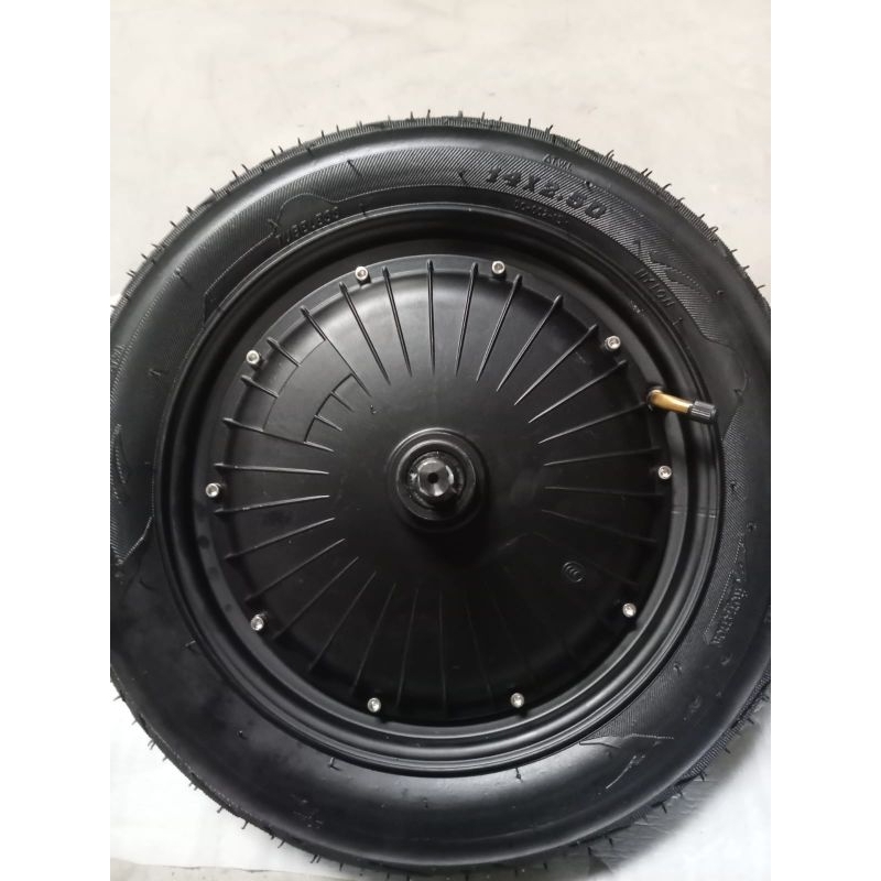 DYNAMO MOTOR DINAMO SEPEDA LISTRIK SELIS + BAN LUAR + VELG BELAKANG 14" TUBELESS 350WATT