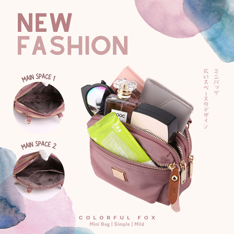 Tas Selempang Wanita COLORFUL FOX 2208 Sling Bag Wanita WATCHKITE WKOS