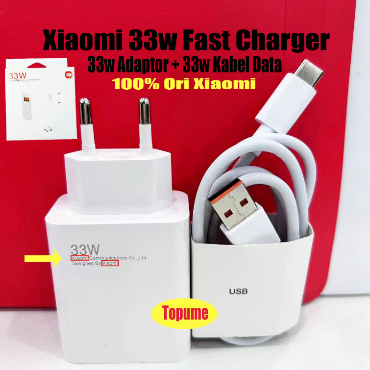 ORI Charger Xiaomi original 100% Fastcharging TYPE C  Charger Xiaomi Tipe C