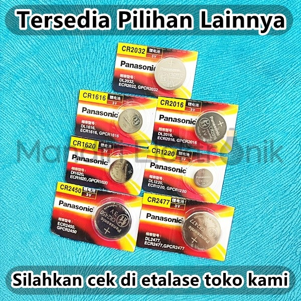 Baterai CR2430 Panasonic Battery Batre Jam Tangan Panasonic 2430 3V Original Baterai Kancing Panasonic 2430