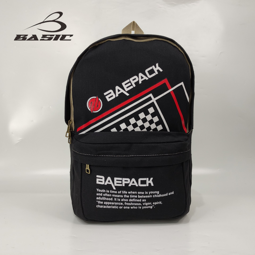 Baepack Tas Punggung Ransel Pria Kanvas Original Seri Baepack