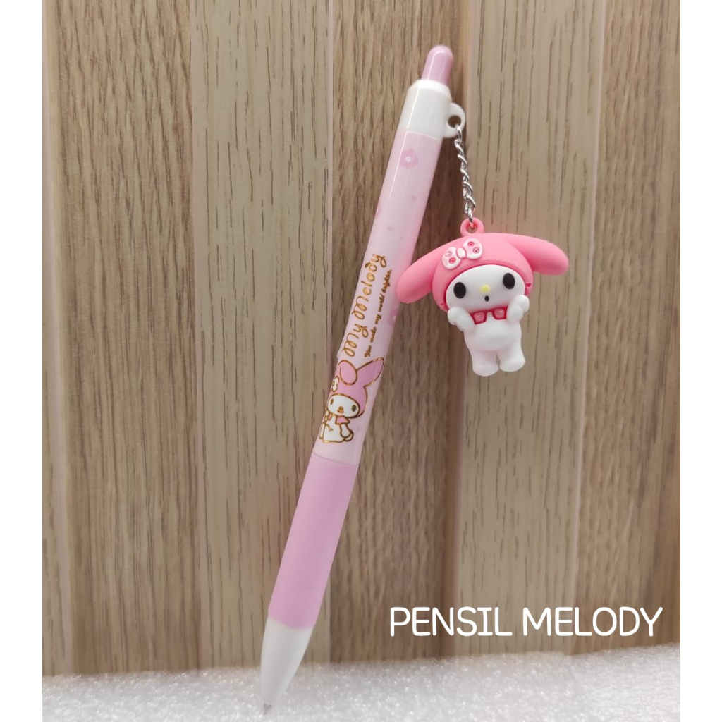 PENSIL MEKANIK SANRIO GANTUNG PENSIL MEKANIK LUCU PENSIL CETEK ALAT TULIS SEKOLAH PENSIL UNIK @banyak