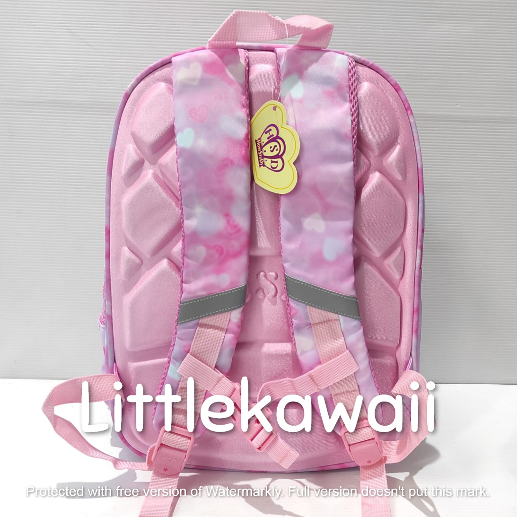 LK/Tas Ransel Sekolah Anak Perempuan Laki Laki Hardcase Kotak Kantong Depan Resleting Frozen Mermaid Avengers Superhero Astronot Nasa TK PAUD SD Mix Import