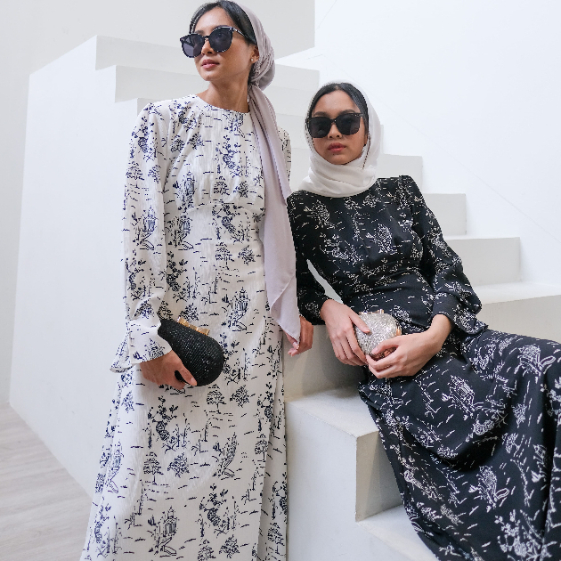 [ Raya Collection ] Farah Mock Neck Long Dress