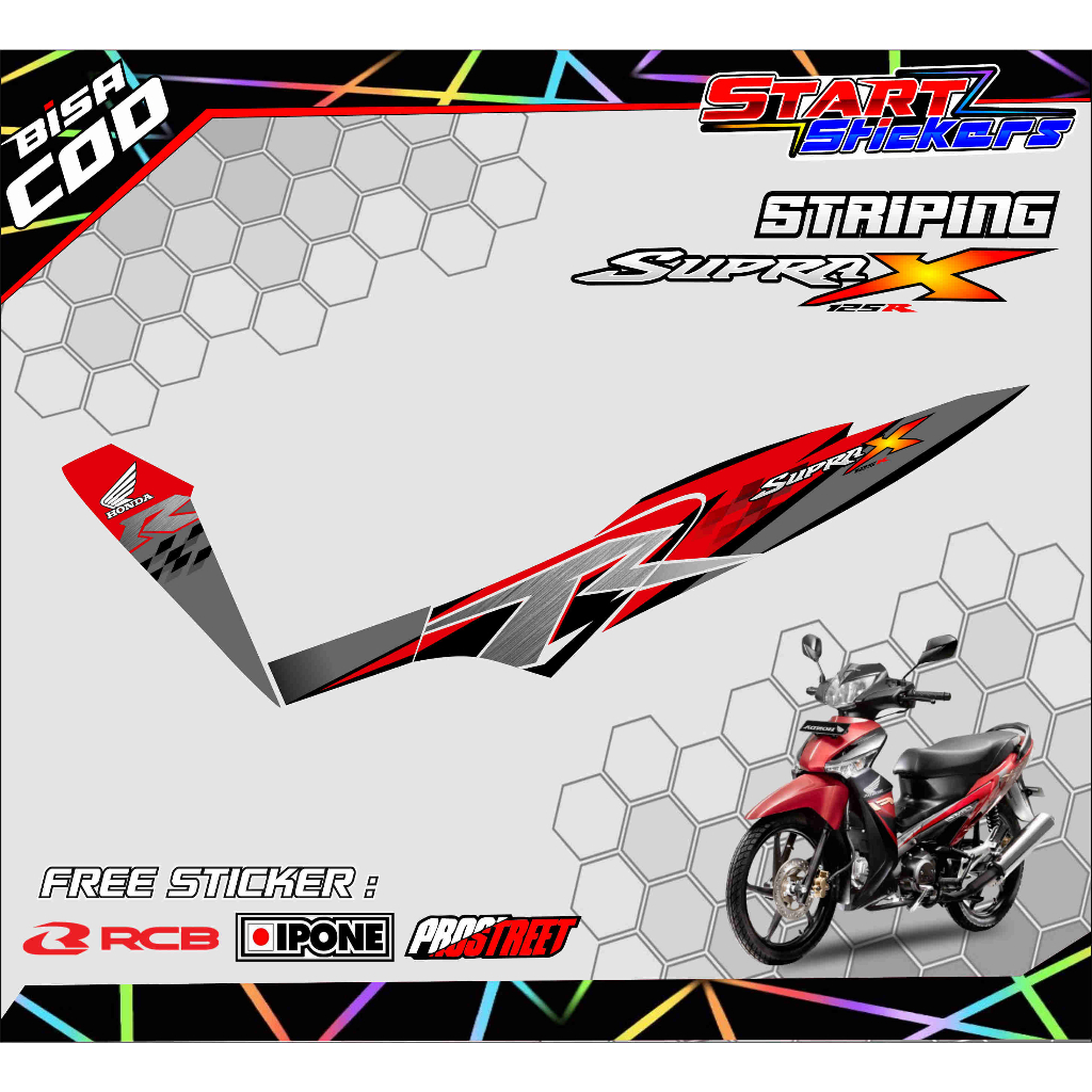 STRIPING SUPRA X 125  / STRIPING SUPRA 125 LAMA  / CWW / 2009 / 2015 / SKOTLITE