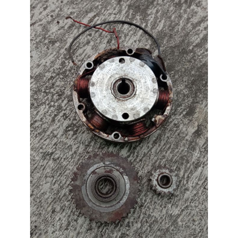 Spul Magnet Oneway Set Gigi Stater Honda C50 C70 C90 Pispot Original