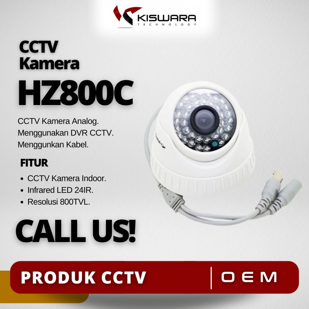 Kamera CCTV Dome CMOS 800TVL 24 IR [HZ800CD]