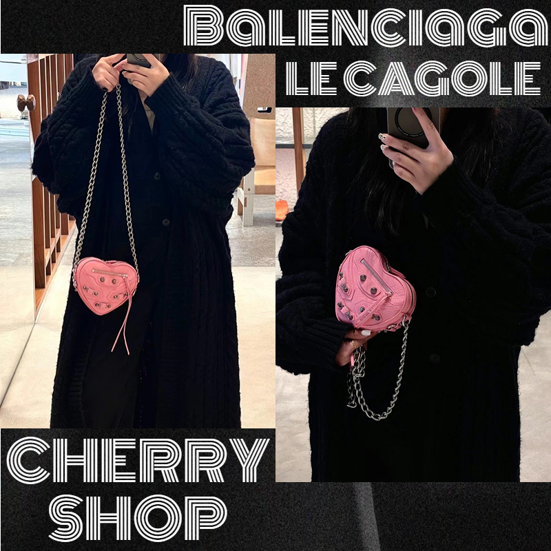 ✨100% authentic Balenciaga LE CAGOLE HEART MINI BAG/Ladies Heart Bag/Messenger Bag/Tas Bahu