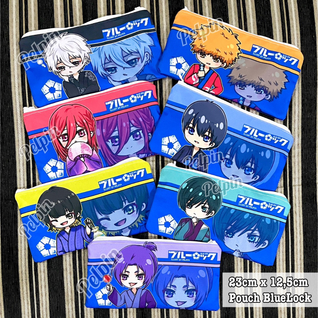 pouch anime dompet / tempat pensil anime blue lock bluelock nagi rin chigiri bachira isagi reo