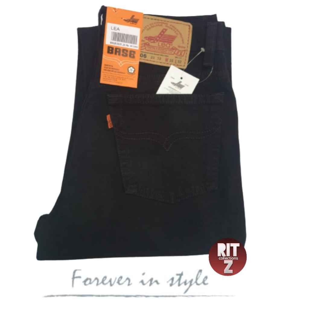 CELANA PANJANG LEA JEANS ORIGINAL WARNA HITAM 606 20 32 01 - REGULAR FIT