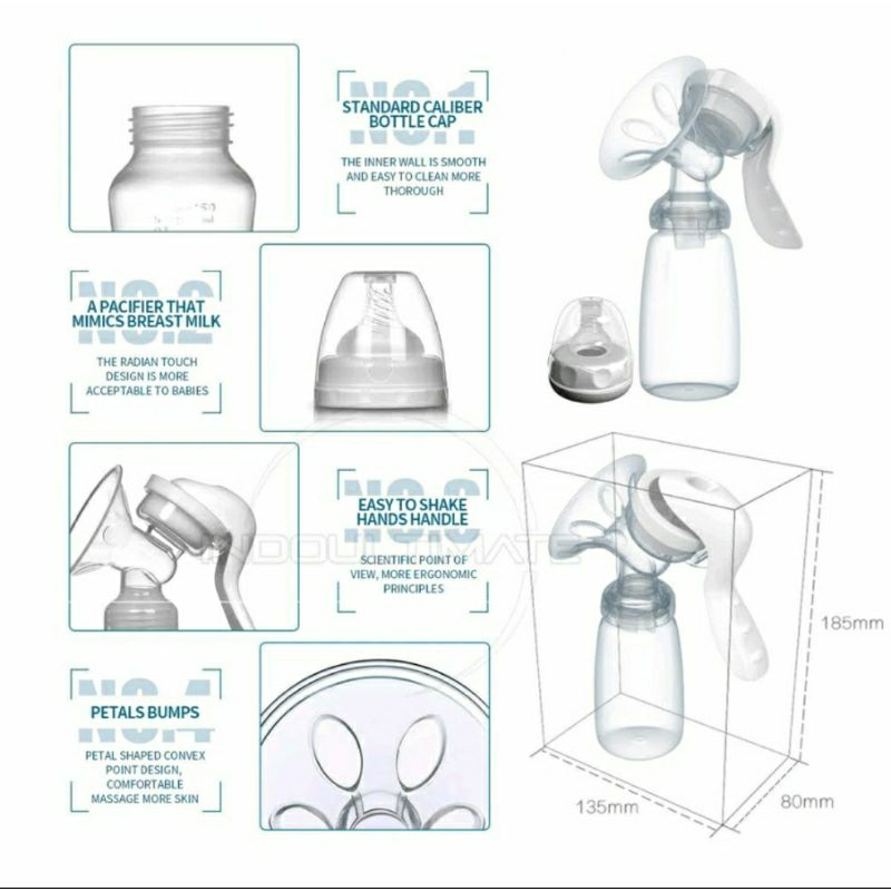 REAL BUBBE Manula Breast Pump | Pompa Asi Manual