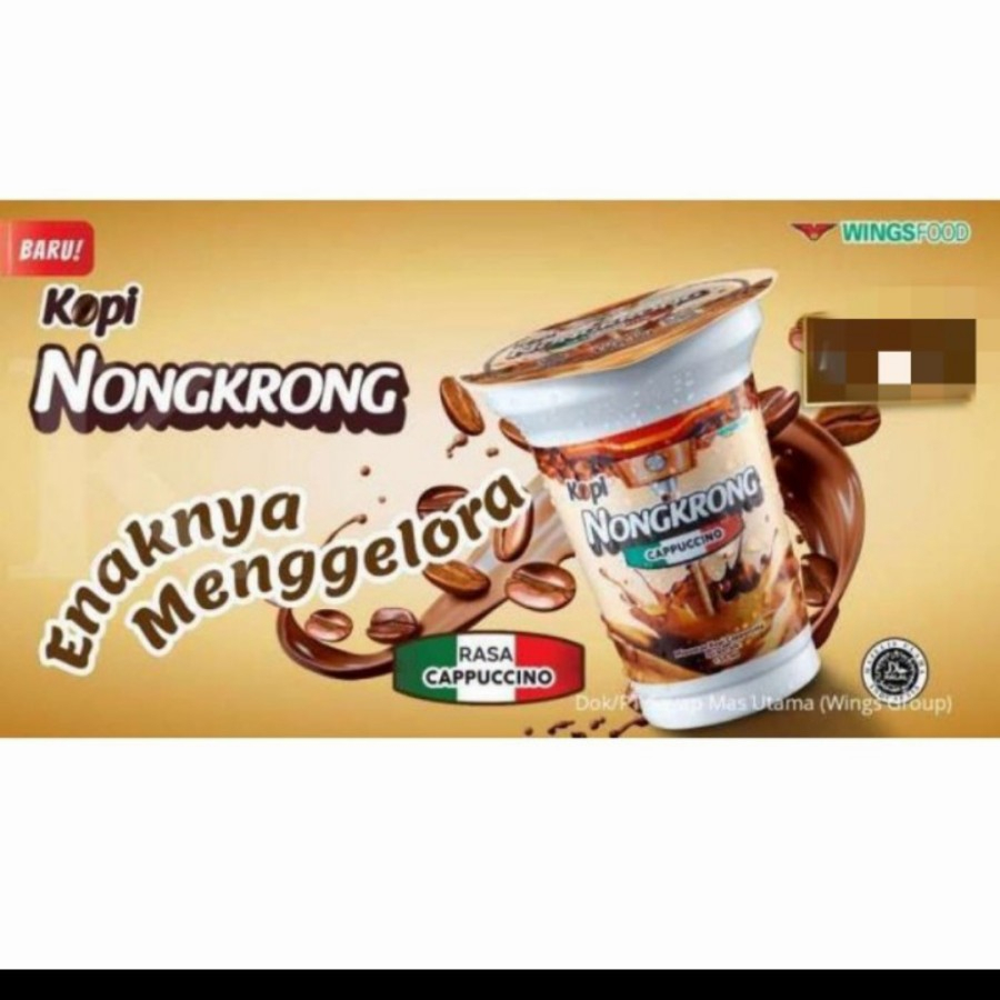 

kopi nongkrong gelas 150ml rasa Cappucino isi 24 cup wingsfood