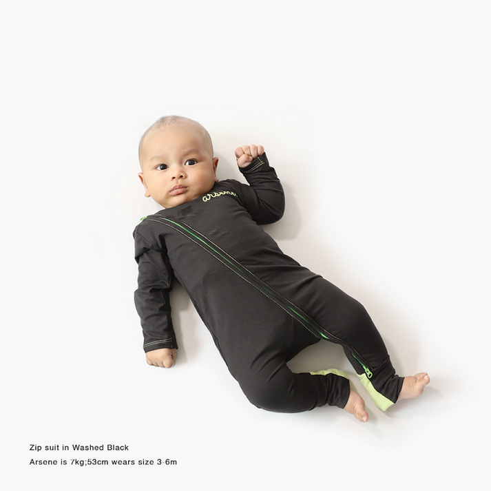 Hamako Zipsuit - Jumper Sleepsuit Baju Tidur Anak Bayi Baby Tencel Zipper Resleting Piyama Panjang