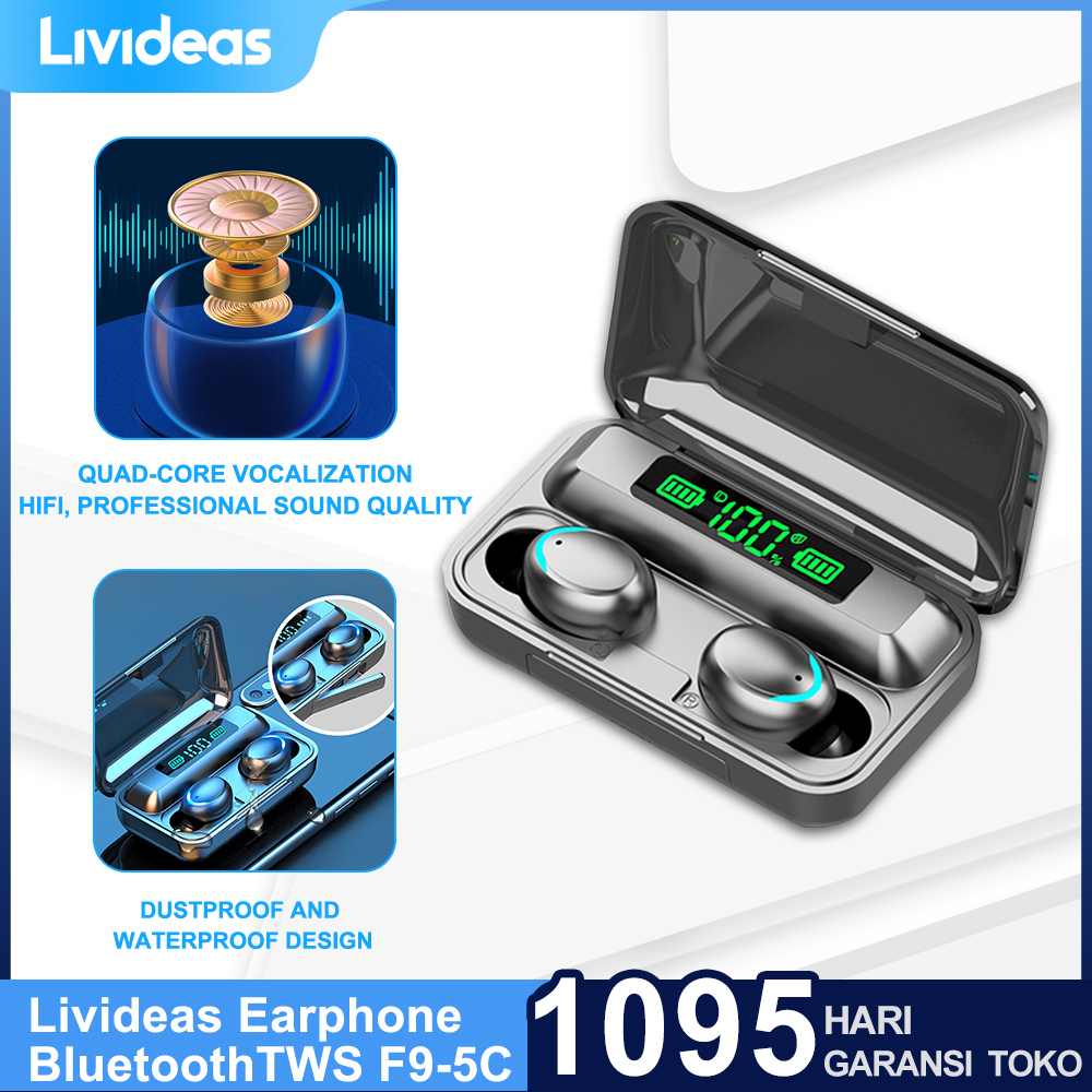 Livideas Bluetooth Headset Gaming Headset 5.1 Wireless Earphone Waterproof Low Latency Headset Gaming HIFI Stereo Sound Earphone