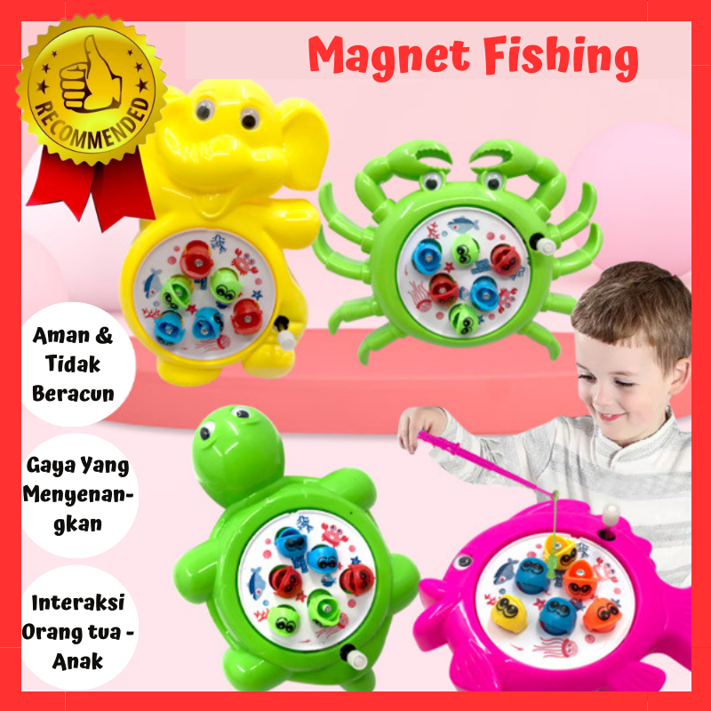 mainan anak | pancing | mainan pancingan ikan set lengkap | 48-miniputar