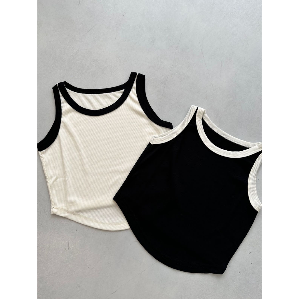 SIVALI Laure Tanktop || Two Tone Biker Tanktop || Atasan Wanita