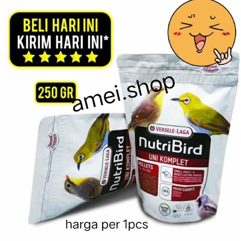 NUTRIBIRD UNI KOMPLET 250GR PAKAN BURUNG PLECI ORIENTAL WHITE EYE UNI COMPLETE VERSELE LAGA KALENG