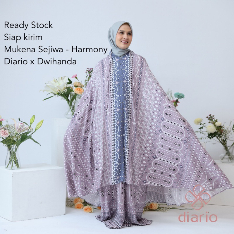 Diario x Dwihanda Sarung Mukena Sejiwa Prayer Set 2in1 Free Sejadah Travel