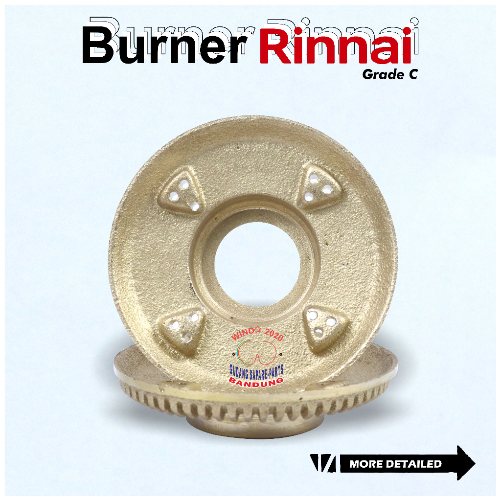 BURNER BARNER KUNINGAN RING RINAI | KOMPOR RINNAI ORIGINAL TIPE 511 , 522 , 514 , 602, 603 etc