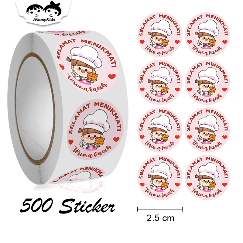 

COD 1 ROLL 500Pcs Sticker Serbaguna Stiker Makanan Thankyou SELAMAT MENIKMATI Packaging Terima Kasih STC10