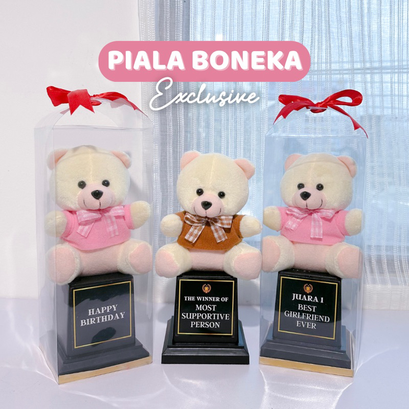 𝐖𝐄𝐊𝐀𝐃𝐎 - PIALA BONEKA UNIK | TROPHY BONEKA WISUDA | SOUVENIR ULANG TAHUN | HAMPERS ANNIVERSARY