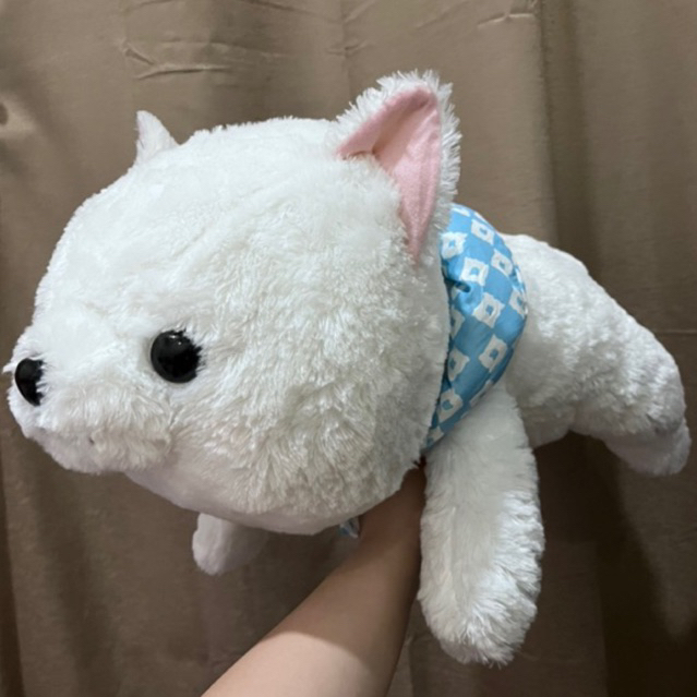 Boneka Anjing Amuse Boneka Guguk Putih Amuse Mameshiba Boneka Shiba putih