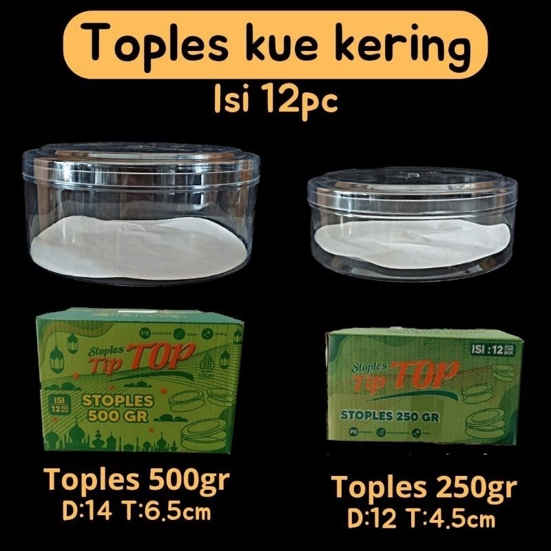 Toples makanan kue nastar kue kering toples bulat 250gr - 500gr