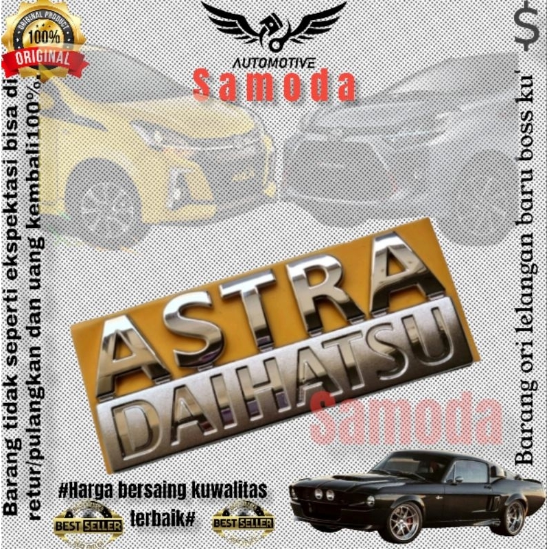SAMODA EMBLEM LOGO ORIGINAL TULISAN ASTRA DAIHATSU MOBIL AYLA-SIGRA/EMBLEM LOGO BEGASI BELAKANG MOBI