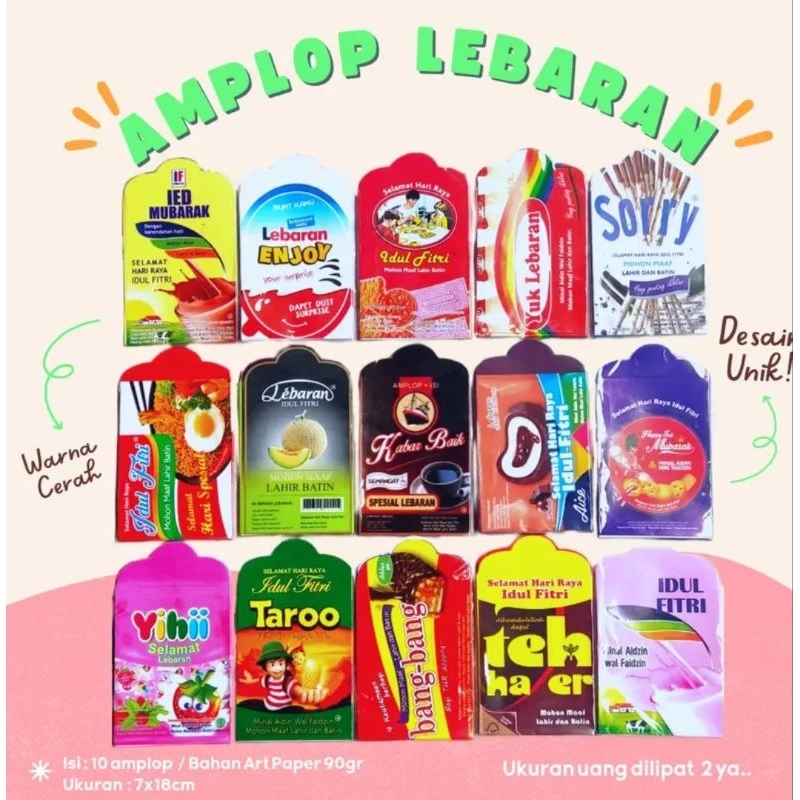 

Amplop Lebaran Motif Snack Ready BISA COD isi 10