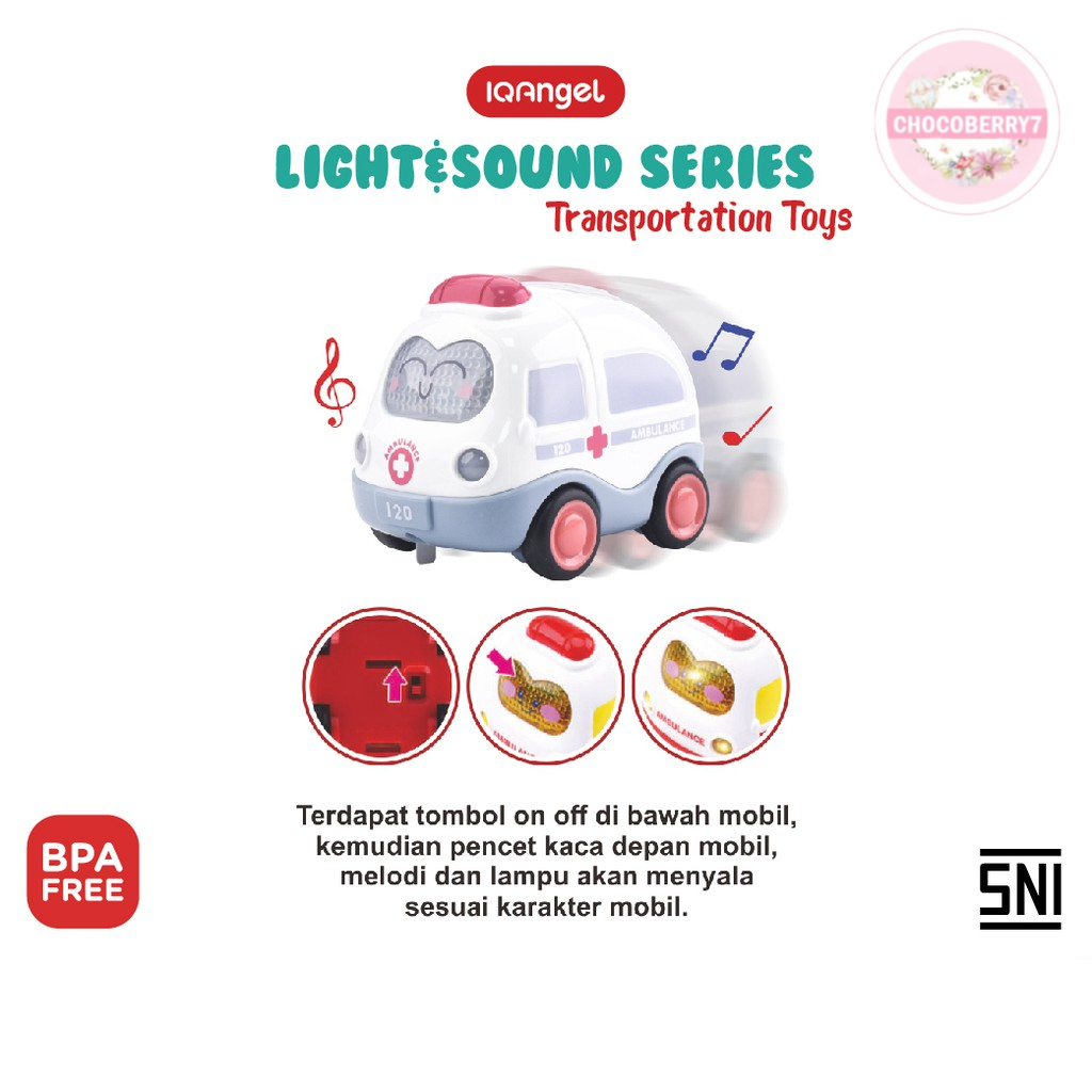 [FREE BATERAI] IQAngel Transportation Car Toys IQ698/ Mainan Edukatif Bayi / Mainan Mobil-Mobilan