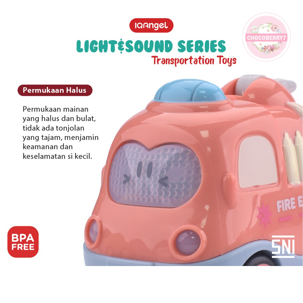 [FREE BATERAI] IQAngel Transportation Car Toys IQ698/ Mainan Edukatif Bayi / Mainan Mobil-Mobilan