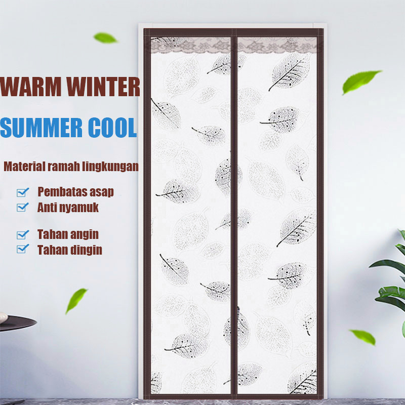 REAIM tirai magnet elegan plastik PVC (khusus ruanga AC) 90x210cm / Tirai Pintu kamar /Tirai anti nyamuk Tirai Pintu Magnet