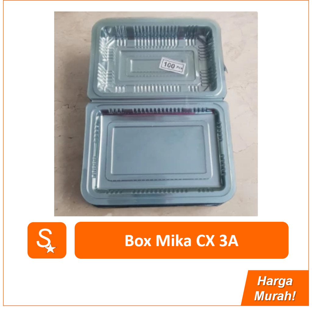 Kotak Mika Plastik CX 3a (isi 100 pcs) / Box Mika 18x12 cm