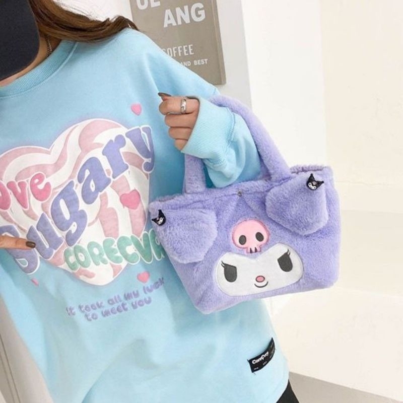 Tas Boneka Bulu Anak Tas Jinjing Totebag Handbag Lucu