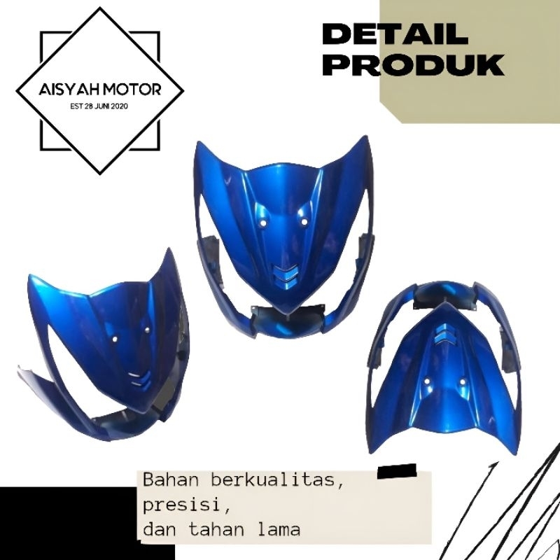 Cover Dasi Tameng Honda Beat FI Warna Biru Tahun 2012-2014