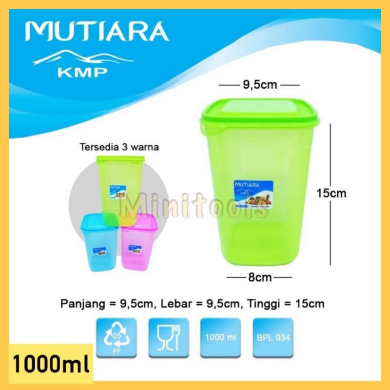 Toples KMP 1000ml / Toples Plastik Kecil  Permen dan Kue / Wadah Bumbu Dapur