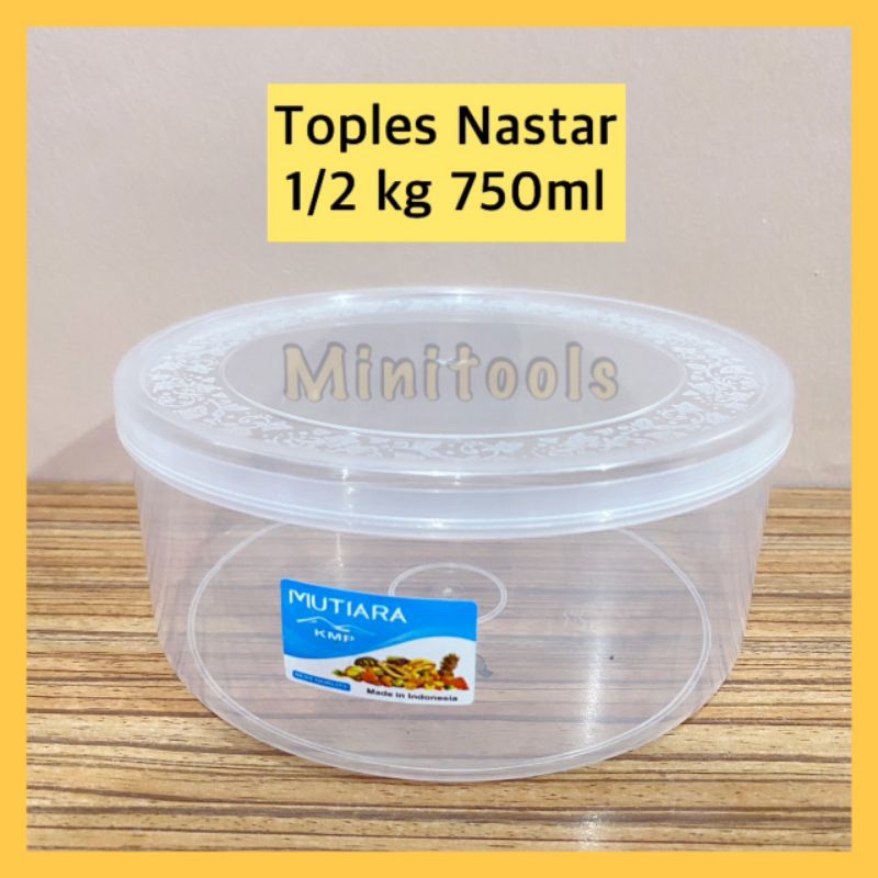 Toples Nastar 1/2 kg 750ml / Toples Nastar Plastik / Toples Kue Kering Nastar