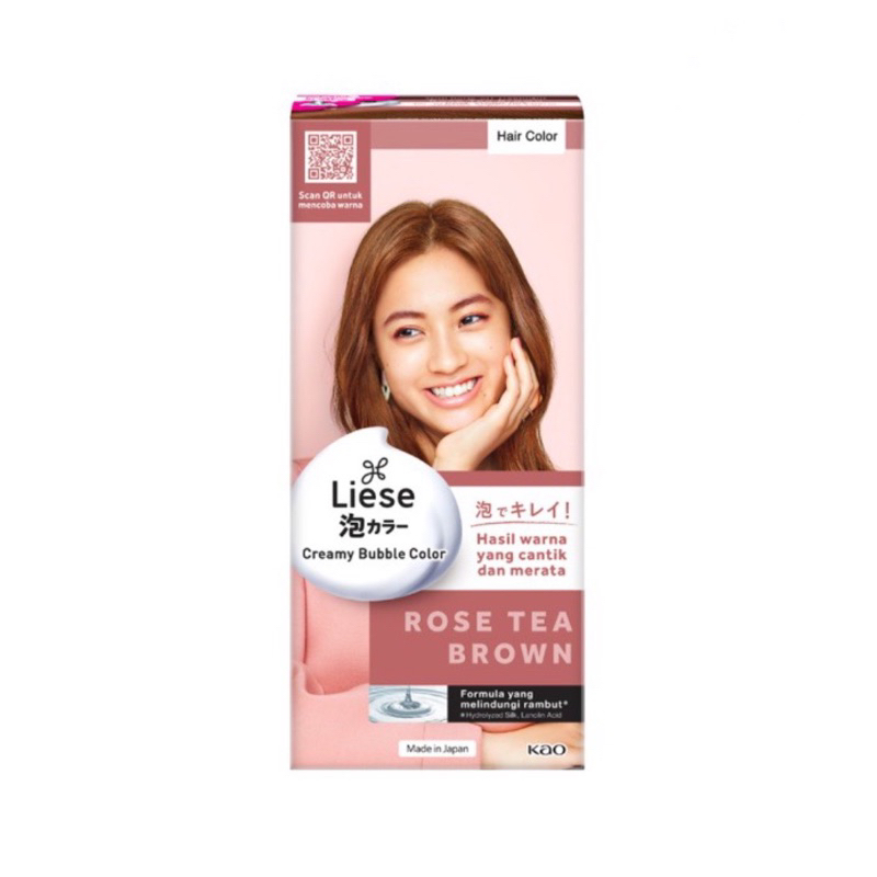 Liese Creamy Bubble Color Rose Tea Brown - Pewarna Cat Rambut Liese