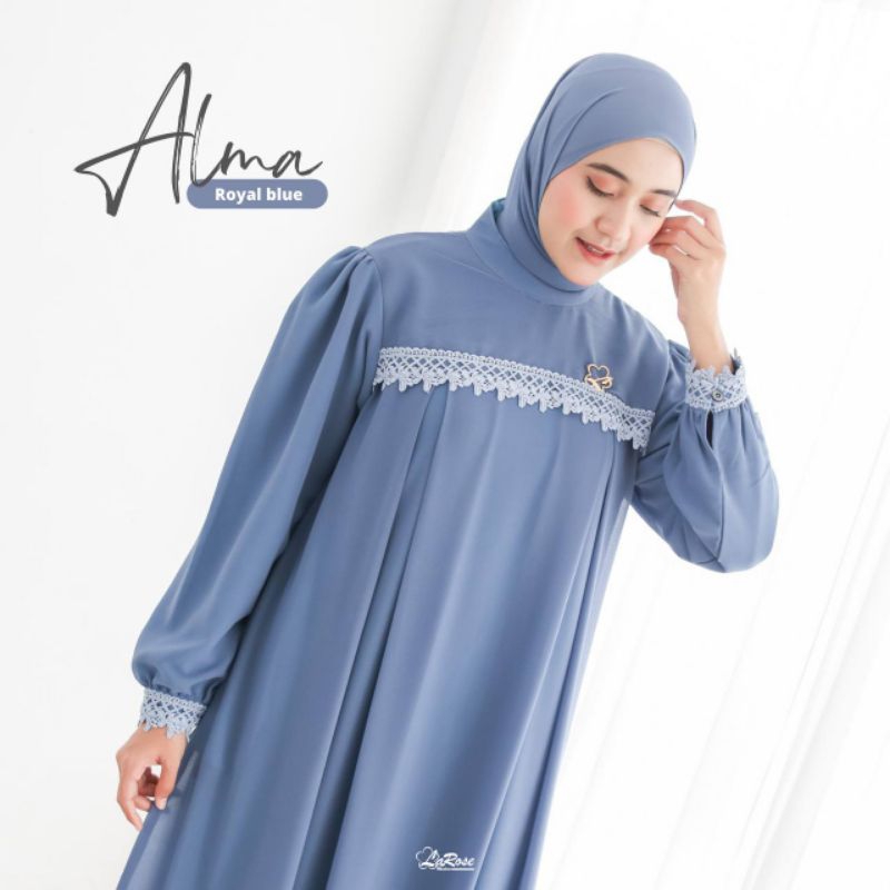 ALMA DRESS BY LAROSE MOSLEM gamis muslim gamis premium  Pre order everyday