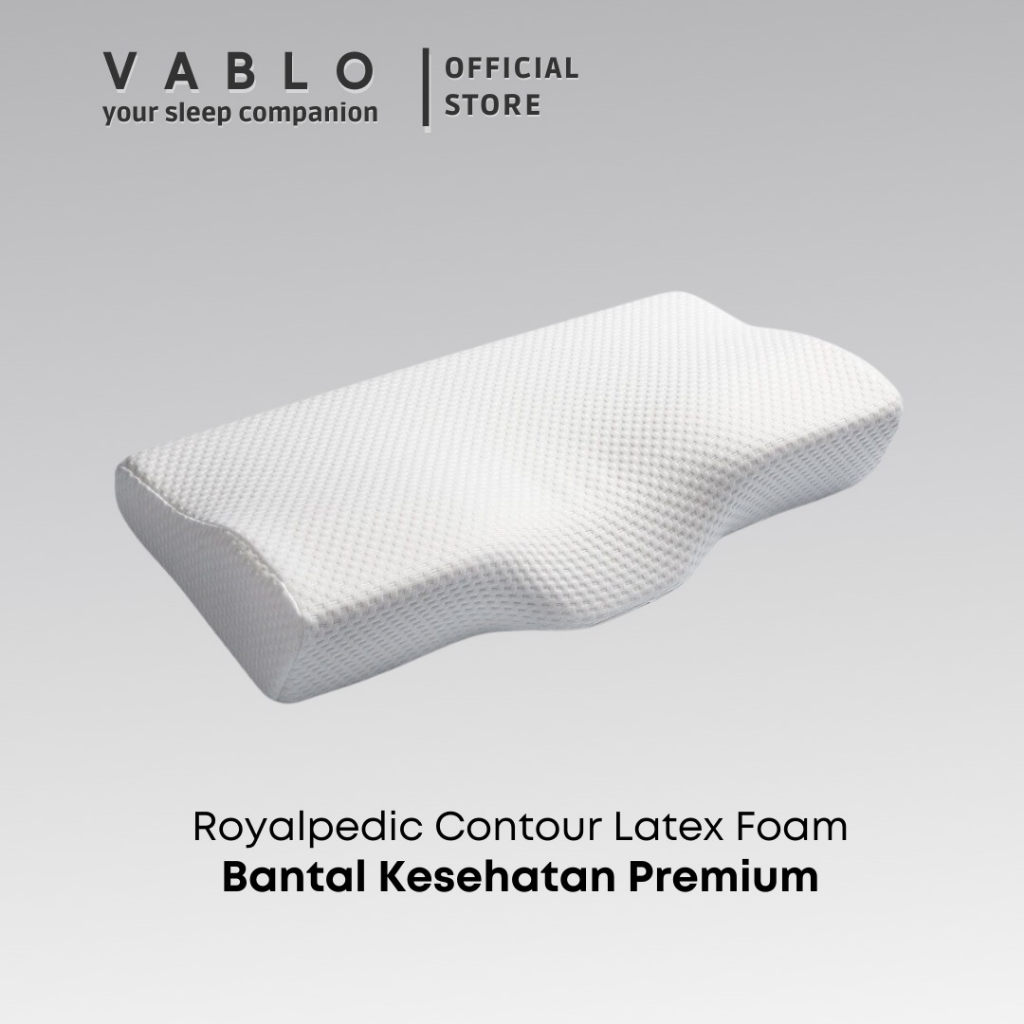 Vablo Royalpedic Contour latex foam - Premium Latex Foam Pillow - Resleting Featured - Premium Wool 