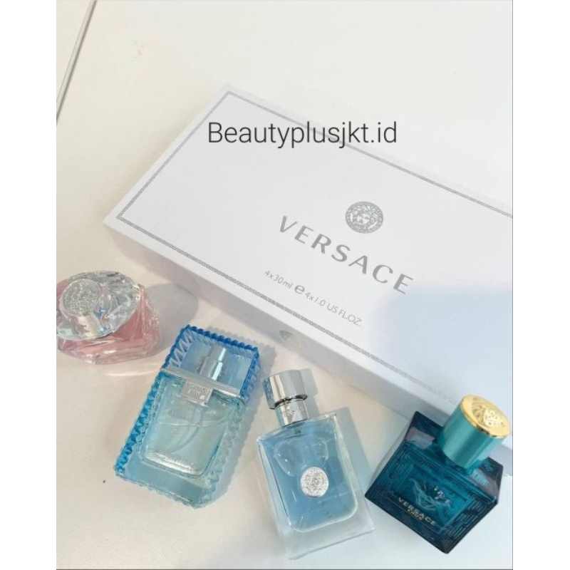 VERSACE GIFT SET 4 IN 1 ORIGINAL EROPA PARFUM PRIA TAHAN LAMA VERSACE EROS EDT MINYAK WANGI VERSACE 