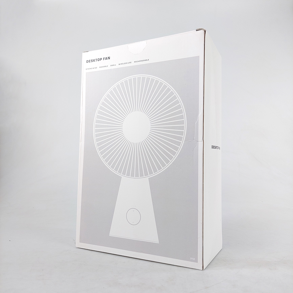 Kipas Angin Meja Desk Fan 3 Speed USB Charge 3000mAh - 372 - White