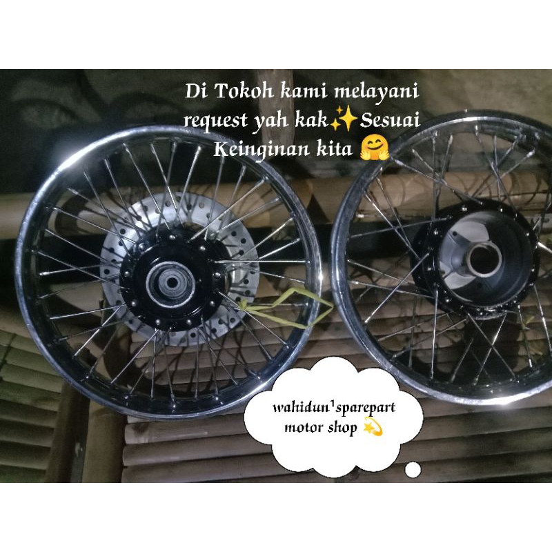 velg Jari-jari RING'14 1set D/B MODE trail Mini semua jenis motor { Rakitan }