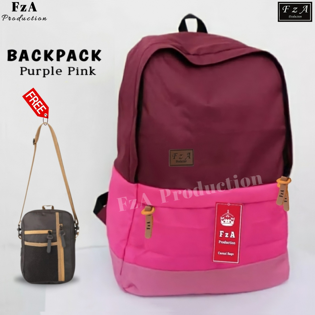 FzA Official - Tas Ransel Gendong Laptop Distro Sekolah Kuliah Pria Wanita Backpack Original Tas Punggung Laptop -  PNKSL