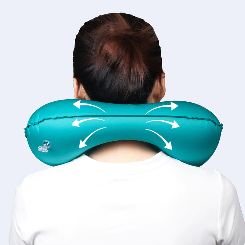 Bantal Leher Travel Inflatable Neck Pillow - RH35