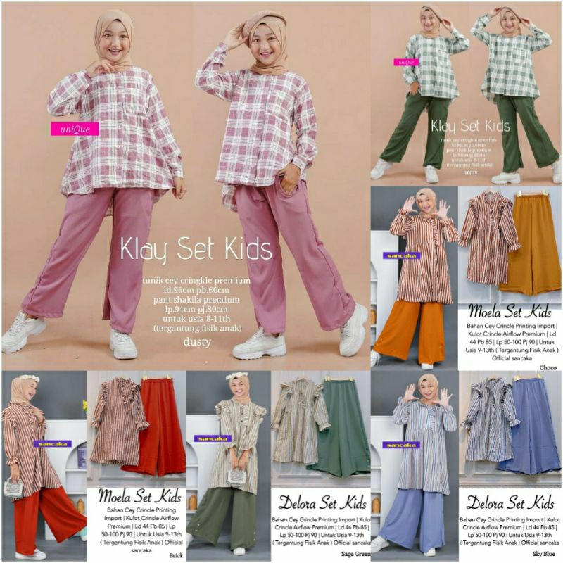 16.4 Restock Setelan ANAK remaja Lita / KLAY SET KIDS /  DELORA /Moela / DEANA / RANIA SET /Jessy / 