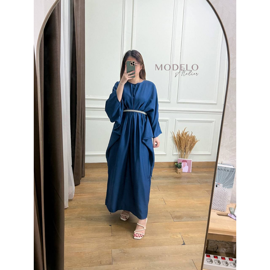 Malika Kaftan | Kaftan Satin Premium / Gamis Kaftan Cantik Murah / Kaftan Jumbo / Dress Mewah Kondan