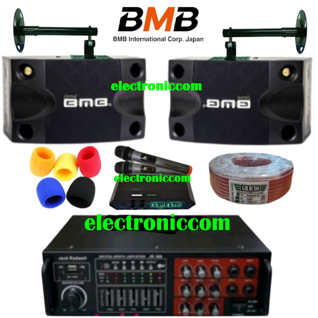 paket karaoke sound system Speaker BMB + amplifier Jack rowell bluetooth paketan BMB